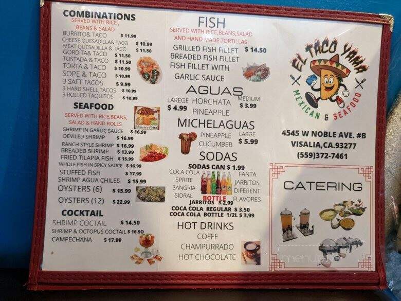 El Taco Yama - Visalia, CA menu_pic