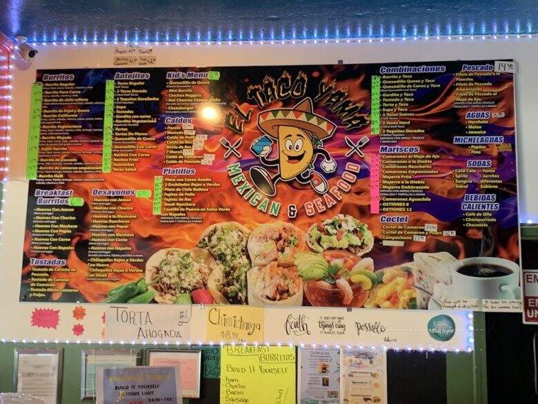 El Taco Yama - Visalia, CA menu_pic
