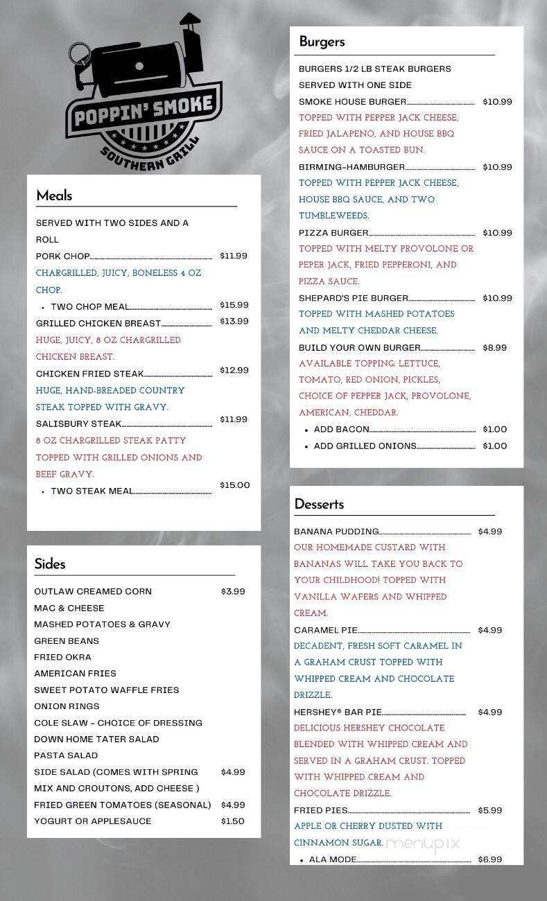 Poppin' Smoke Southern Grill - Papillion, NE menu_pic