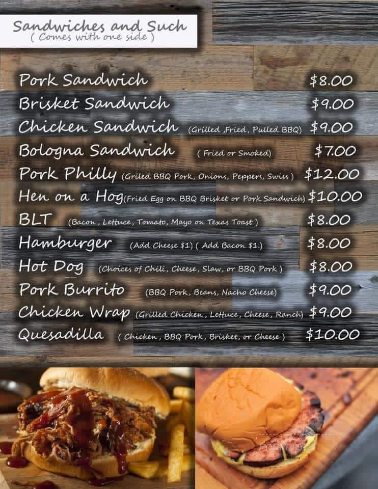 Crazy D's BBQ and Southern Grill - Corryton, TN menu_pic