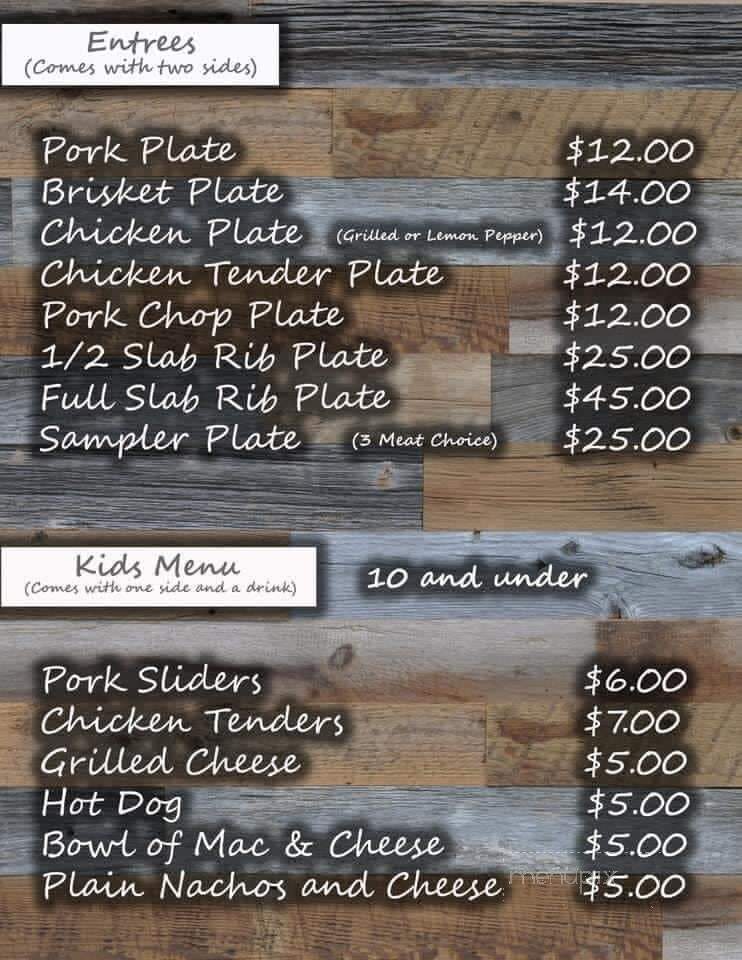 Crazy D's BBQ and Southern Grill - Corryton, TN menu_pic