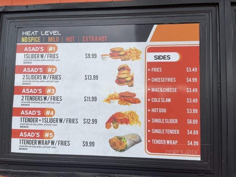 Asad's Hot Chicken - Philadelphia, PA menu_pic