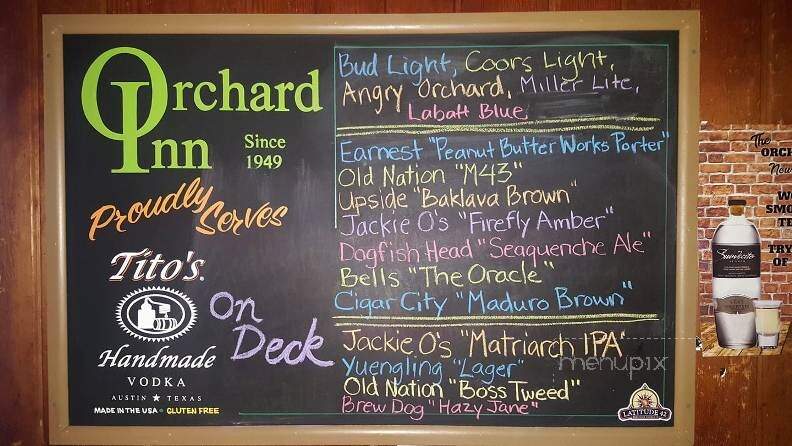Orchard Inn - Toledo, OH menu_pic
