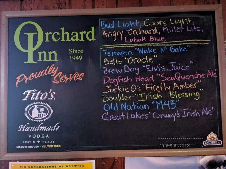 Orchard Inn - Toledo, OH menu_pic