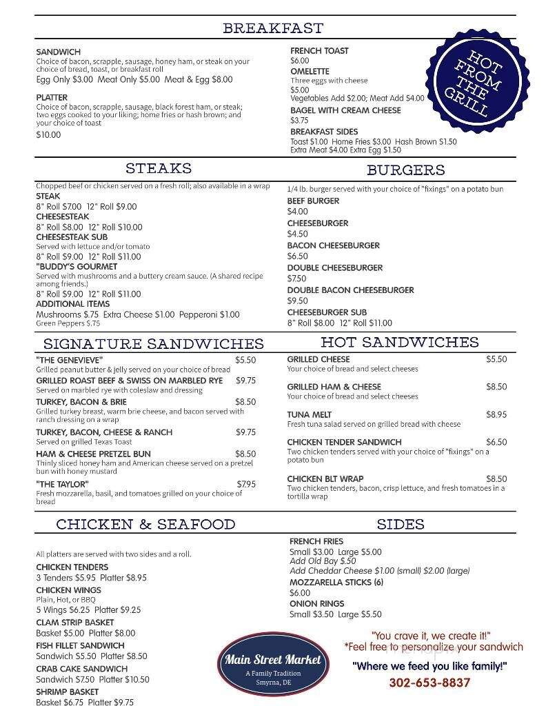 Graham's Market - Smyrna, DE menu_pic