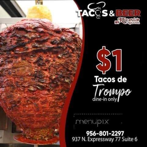 Ricardo's International Cuisine - Brownsville, TX menu_pic
