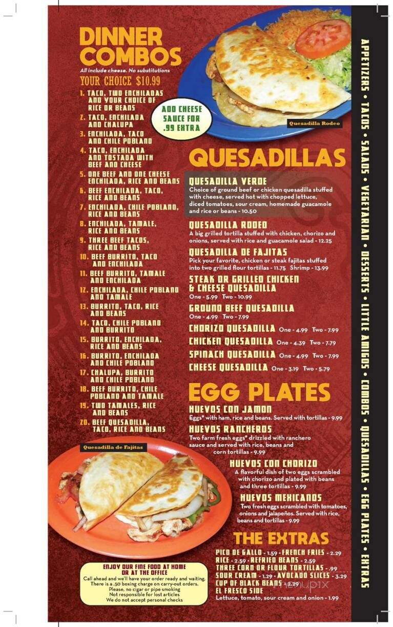El Rodeo Mexican Restaurant - Fishers, IN menu_pic