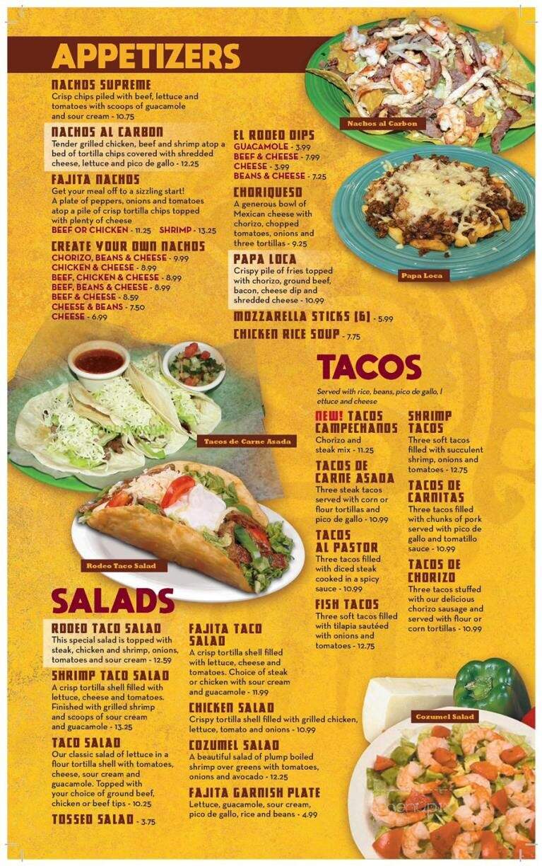 El Rodeo Mexican Restaurant - Fishers, IN menu_pic