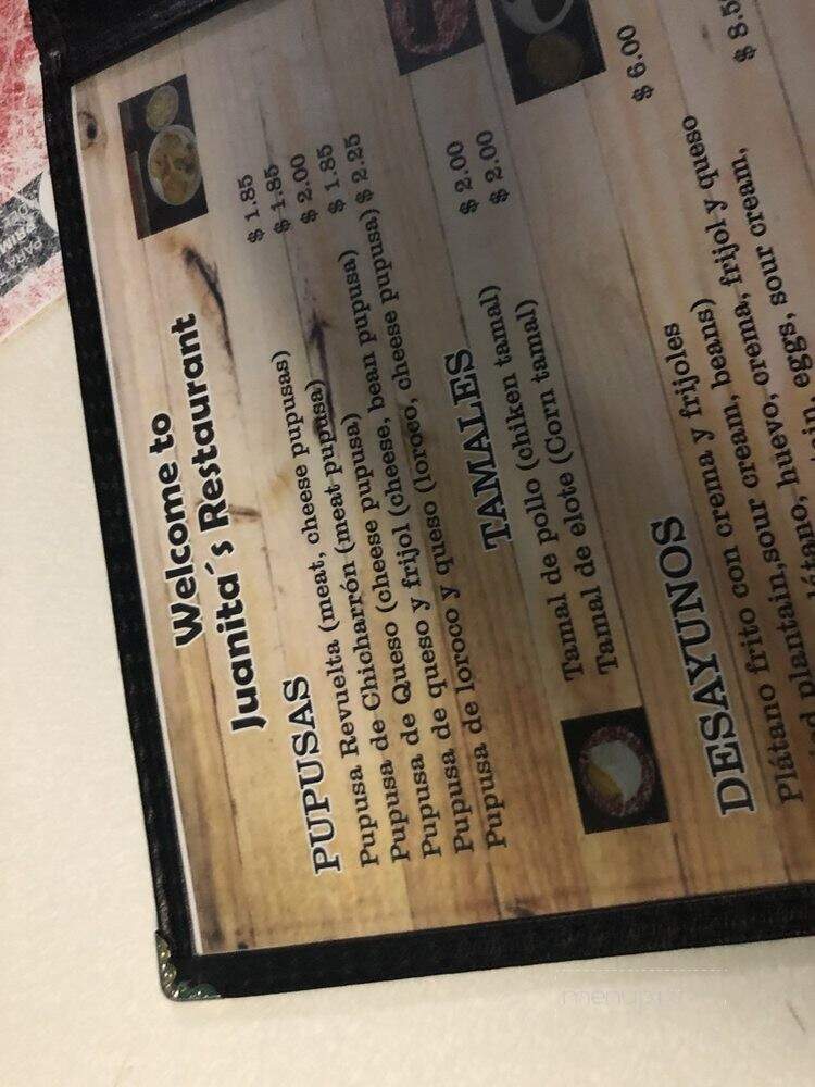 Juanita's Restaurant - Ottumwa, IA menu_pic