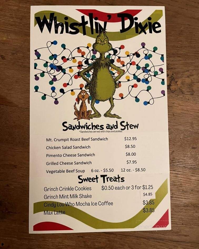 Whistle Stop - Folkston, GA menu_pic