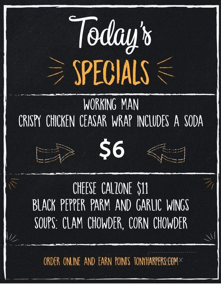 Tonly Harpers Pizza & Clam - Raquette Lake, NY menu_pic