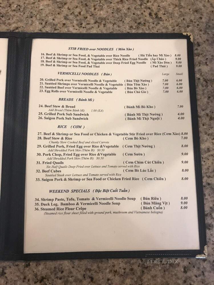 Little Saigon Restaurant - Harrisburg, PA menu_pic