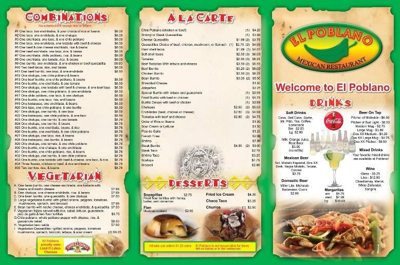 Jalisco Mexican Restaurants - Union, SC menu_pic
