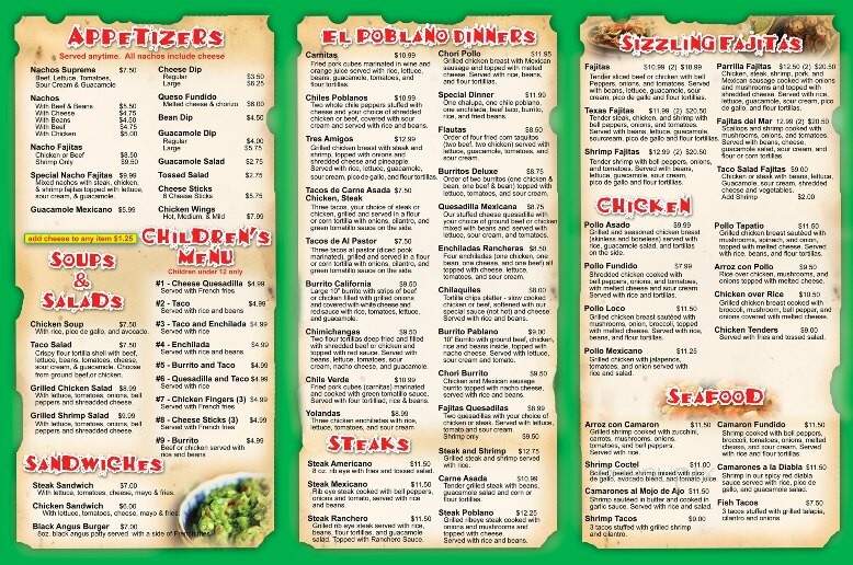 Jalisco Mexican Restaurants - Union, SC menu_pic