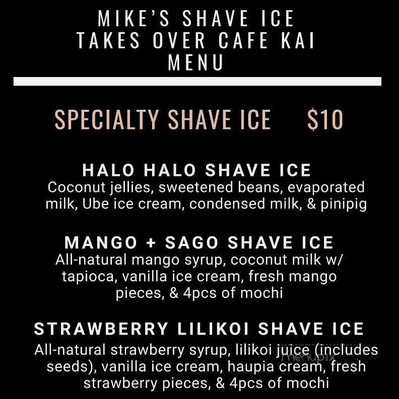 Mike's Shave Ice - Seattle, WA menu_pic