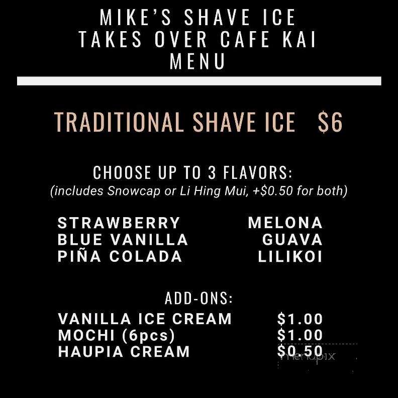 Mike's Shave Ice - Seattle, WA menu_pic
