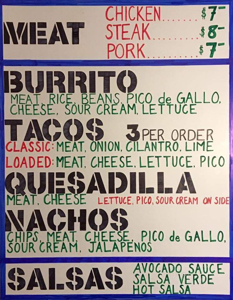 Columba's Mexican Food - Worthington, OH menu_pic