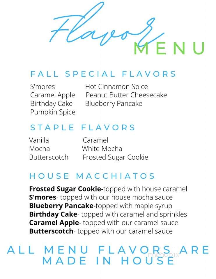 Baked + Brewed Bakery and Coffeehouse - Sulphur Springs, TX menu_pic