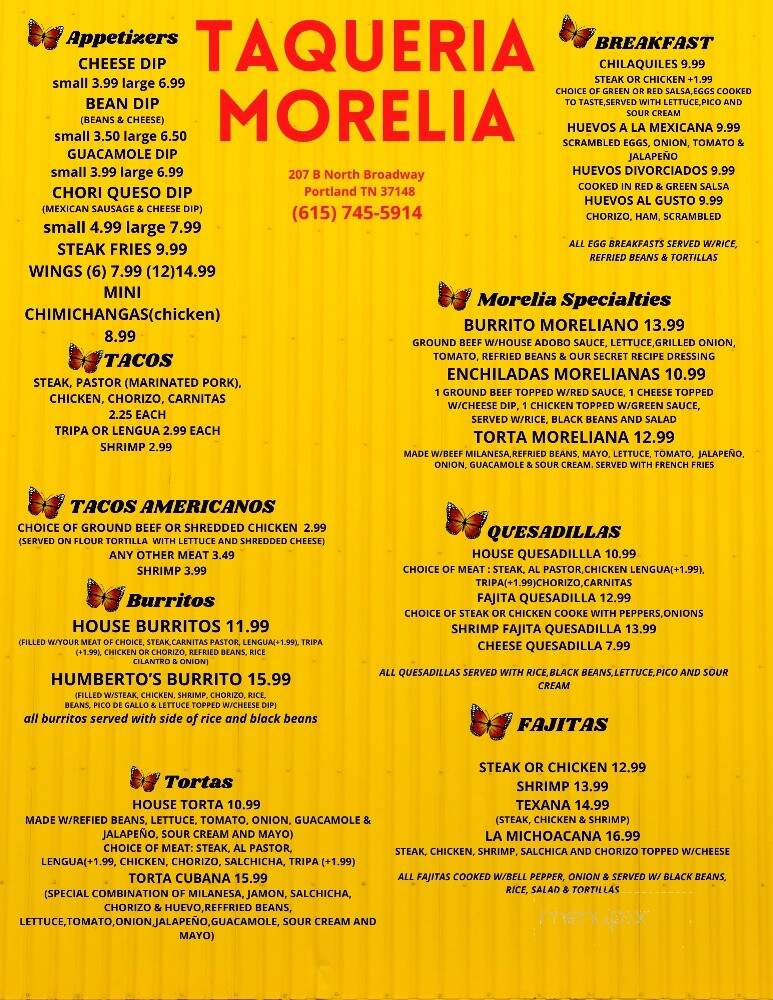 Taqueria Morelia and Mexican Grill - Portland, TN