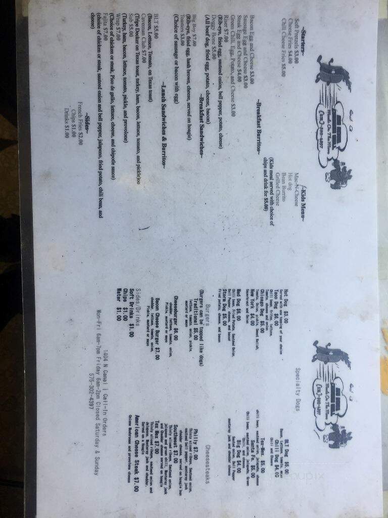 Big Dog's - Carlsbad, NM menu_pic