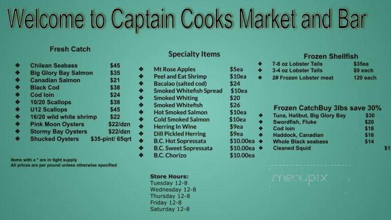 Capt Cooks Seafood Market - Oneonta, NY menu_pic