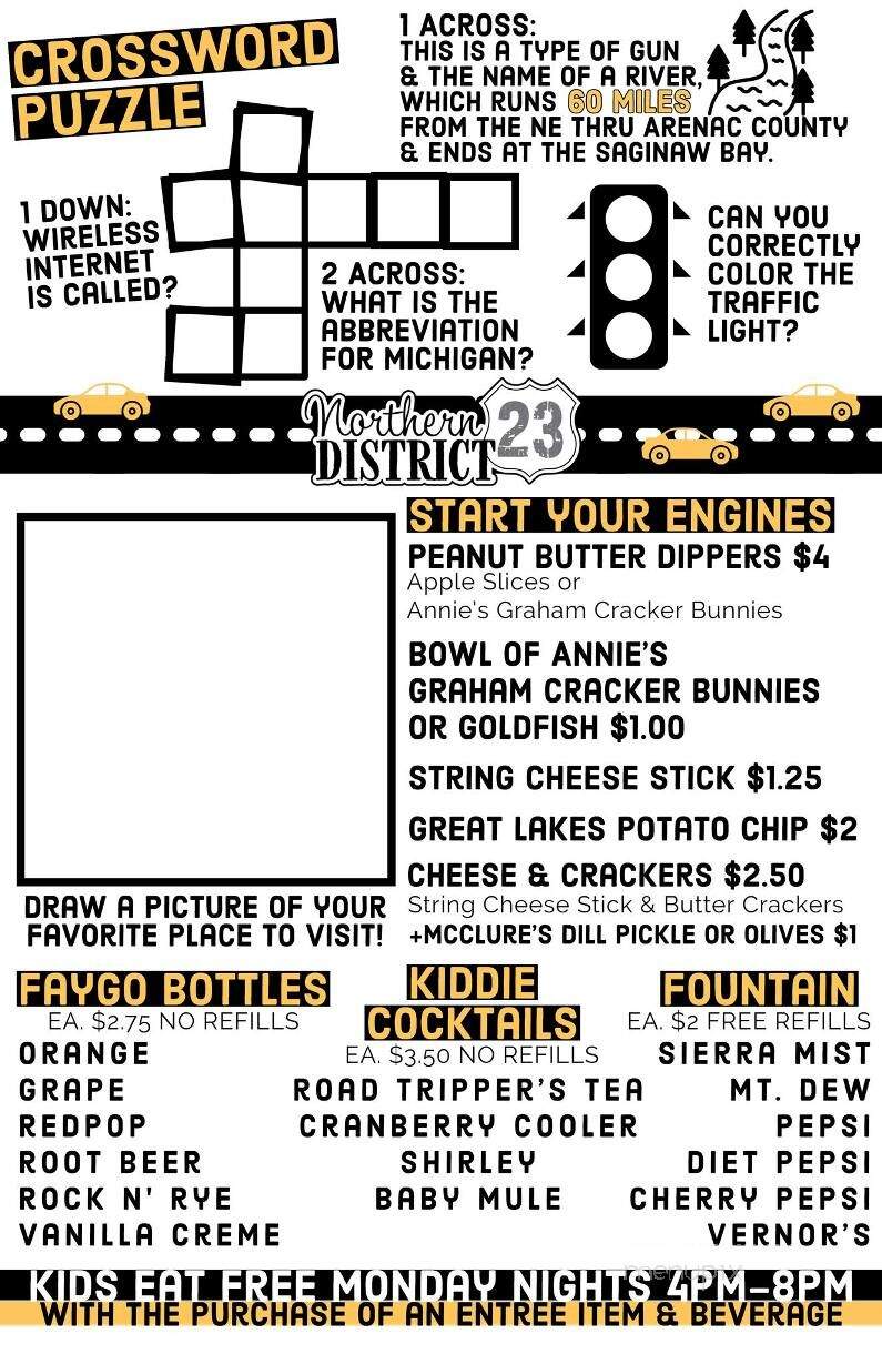 Northern District 23 - Standish, MI menu_pic