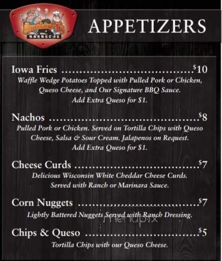 Lynnville's Smokin' J's BBQ - Lynnville, IA menu_pic