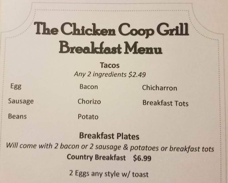 The Chicken Coop Grill - Barksdale, TX