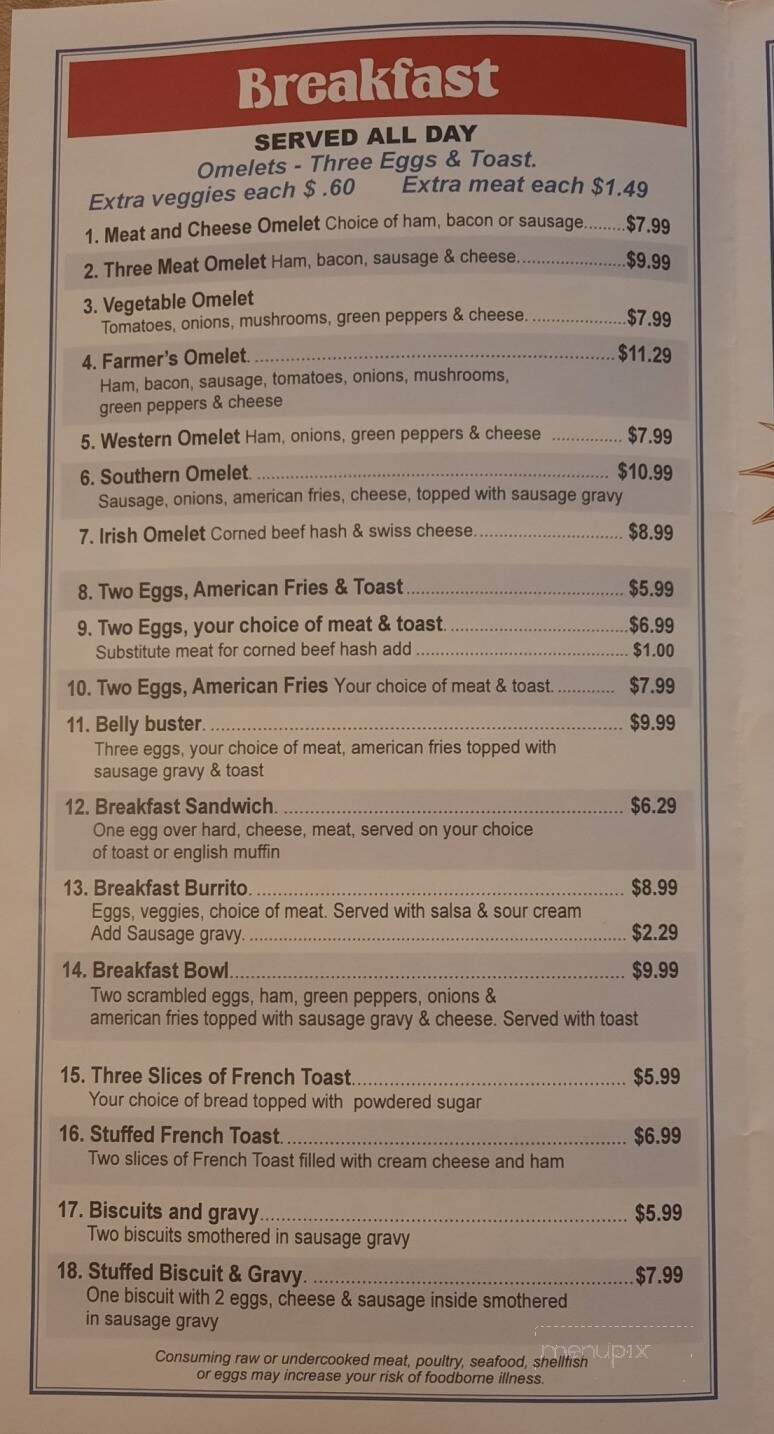 Tammy's Bakery & Cafe - Laingsburg, MI menu_pic