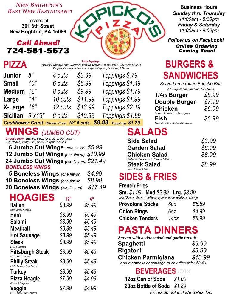 Kopicko's Pizza - New Brighton, PA