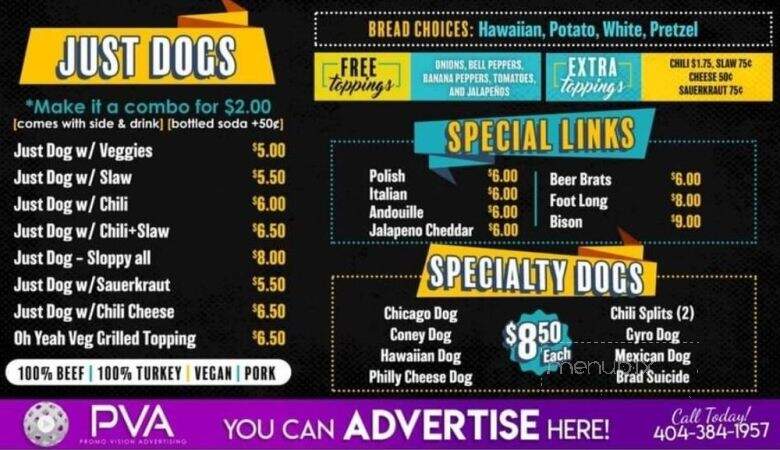 Just Dogs - McDonough, GA menu_pic