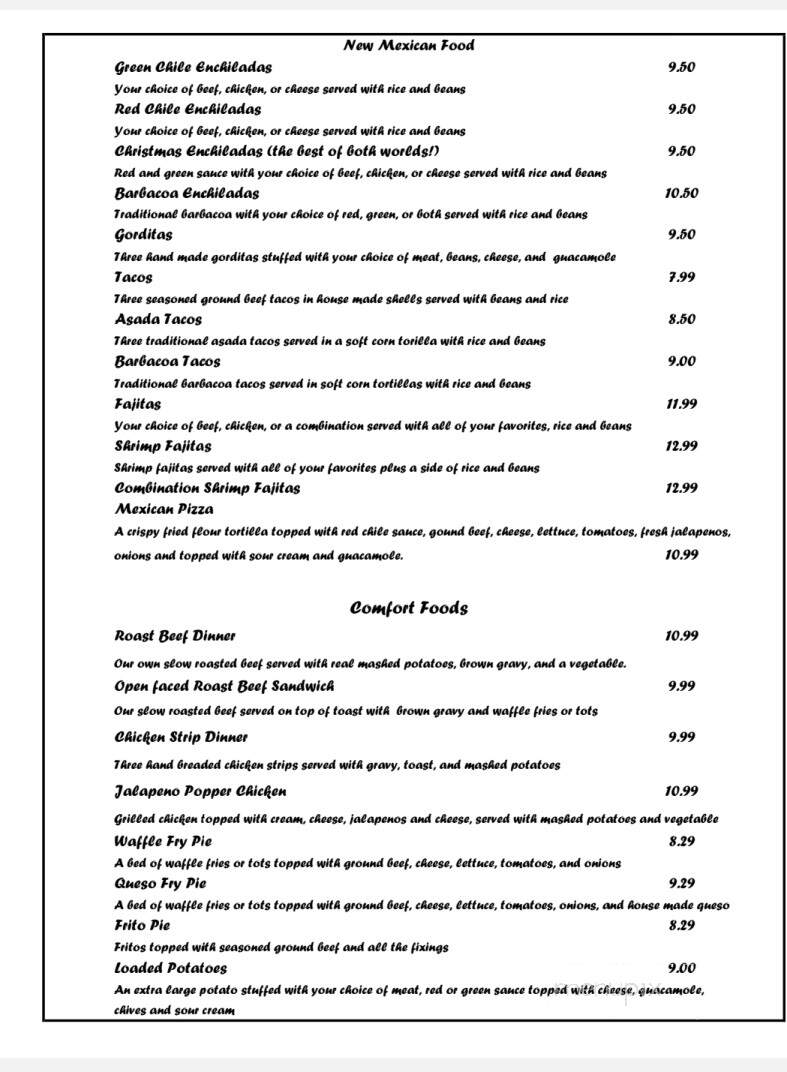 The Daily Grind On the Go - Fort Sumner, NM menu_pic