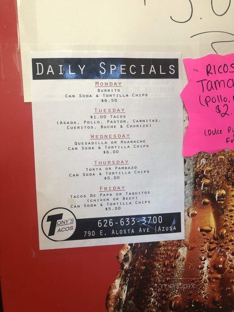 Tony's Tacos - Azusa, CA