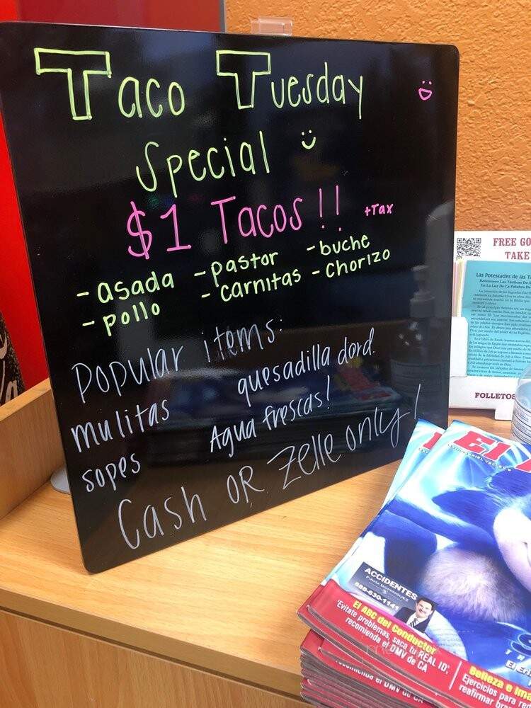 Tony's Tacos - Azusa, CA menu_pic
