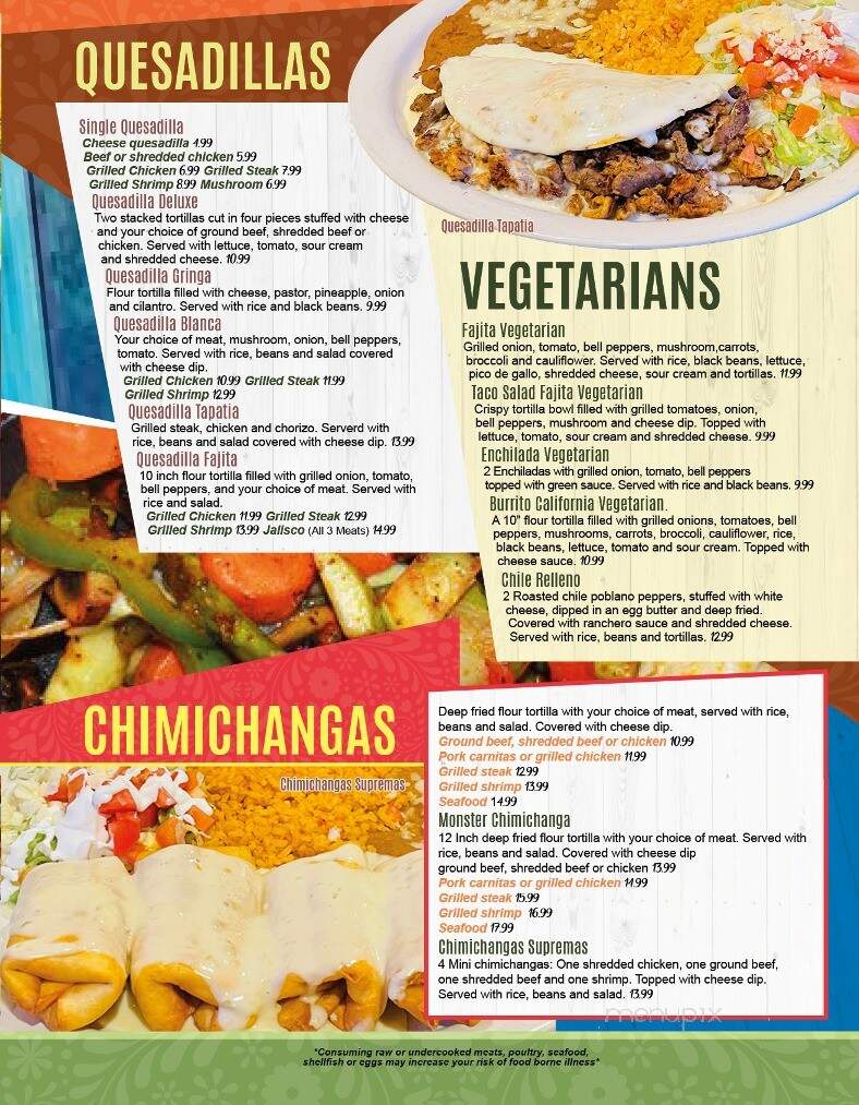 Avocados Mexican Grill - Wisconsin Rapids, WI menu_pic