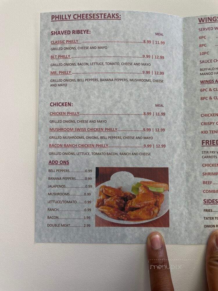 Mr. Philly - Grand Prairie, TX menu_pic