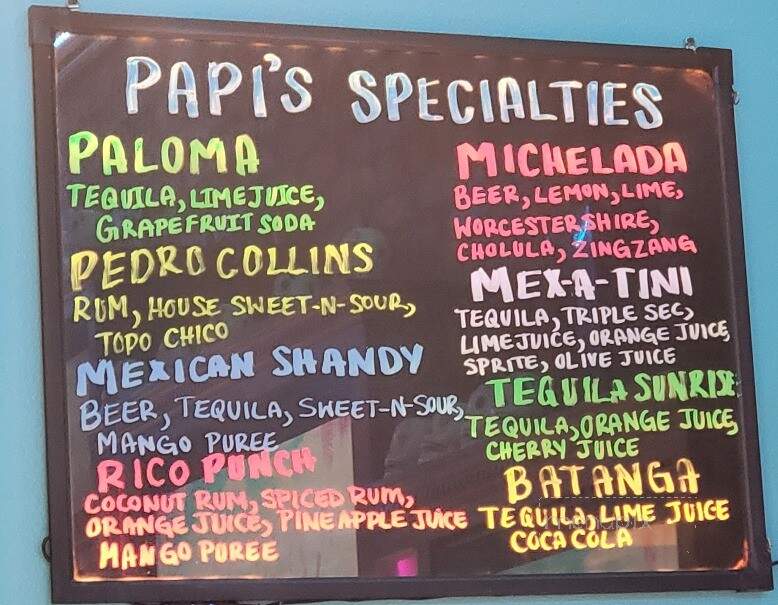 Papi Loco Taco Bar - Monroe, LA menu_pic