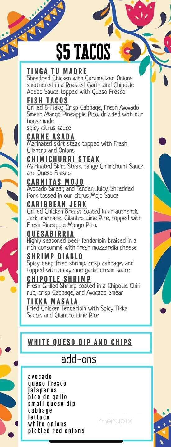 Papi Loco Taco Bar - Monroe, LA menu_pic