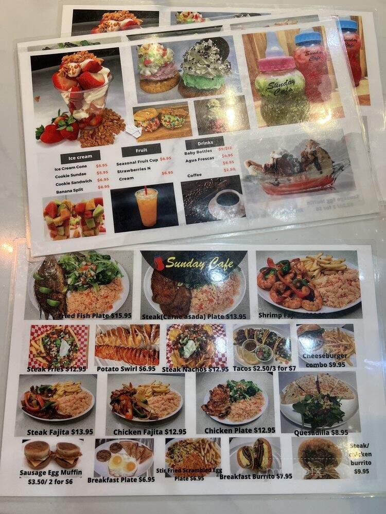 Sunday Cafe - Arcadia, CA menu_pic