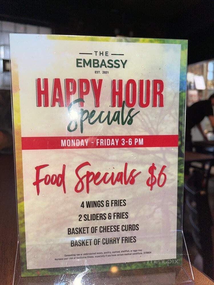 The Embassy Public House - Chicago, IL menu_pic