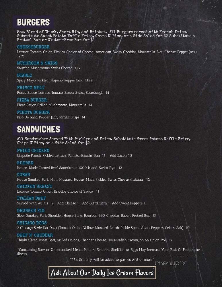 Miles Bar N' Grill - Garden Prairie, IL menu_pic