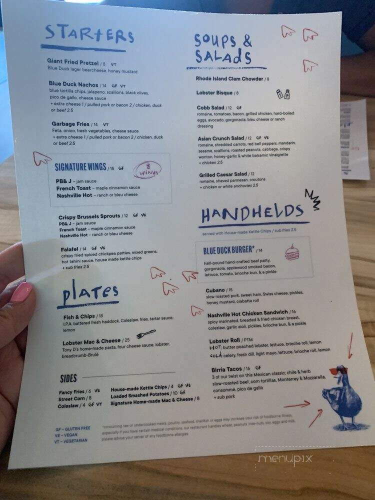 The Blue Duck Bar & Kitchen - New London, CT menu_pic