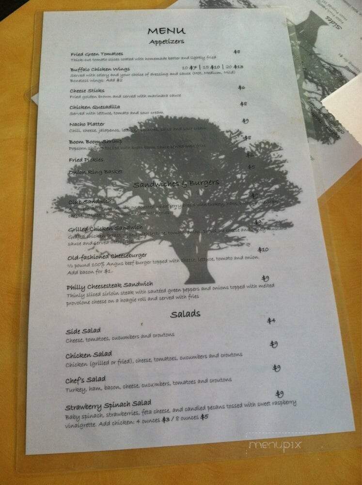 Black Oak Grille - Jefferson City, TN menu_pic