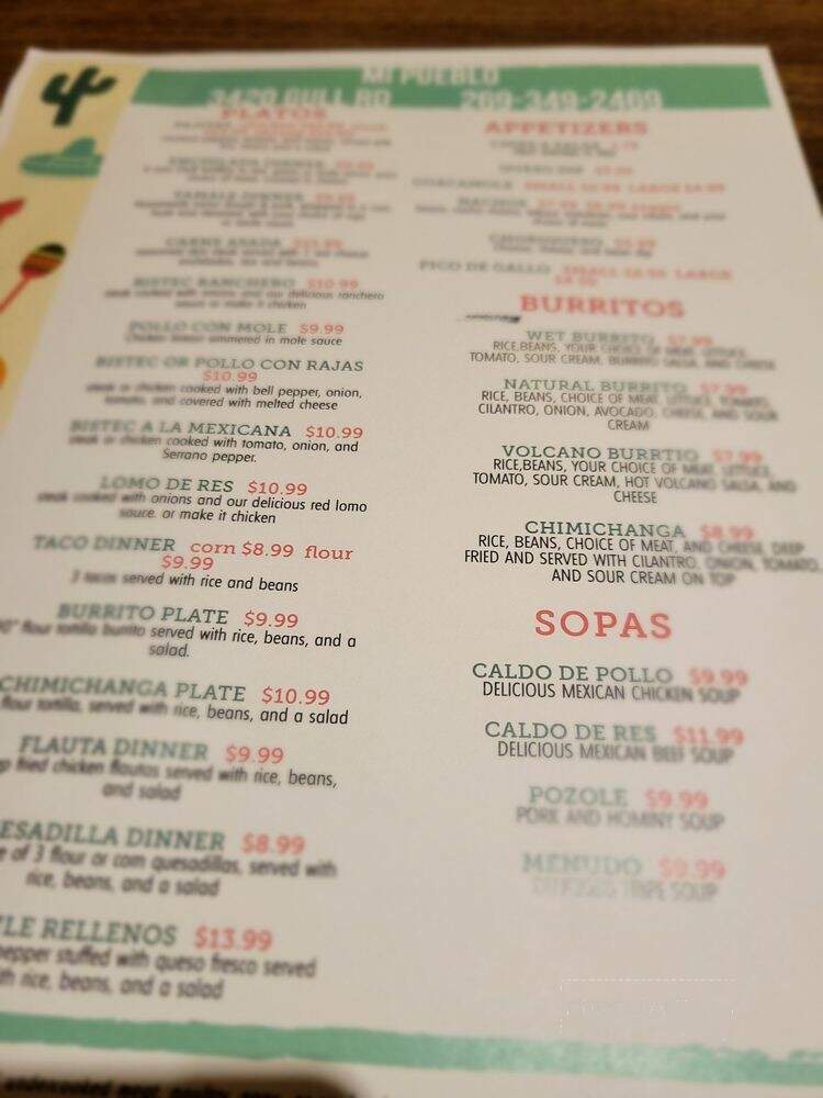 Mi Pueblo Mexican Restaurant - Kalamazoo, MI menu_pic