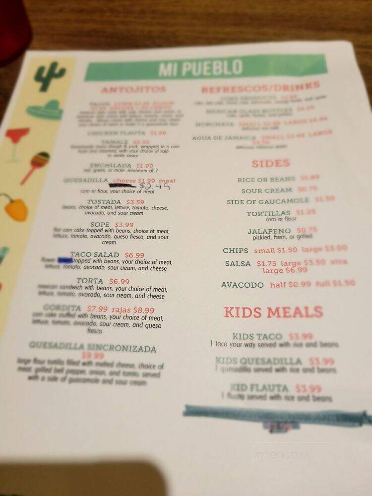 Mi Pueblo Mexican Restaurant - Kalamazoo, MI menu_pic