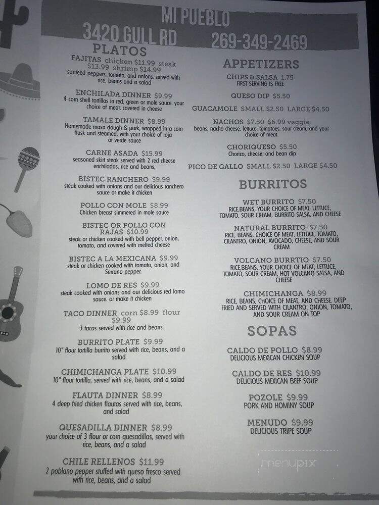 Mi Pueblo Mexican Restaurant - Kalamazoo, MI menu_pic