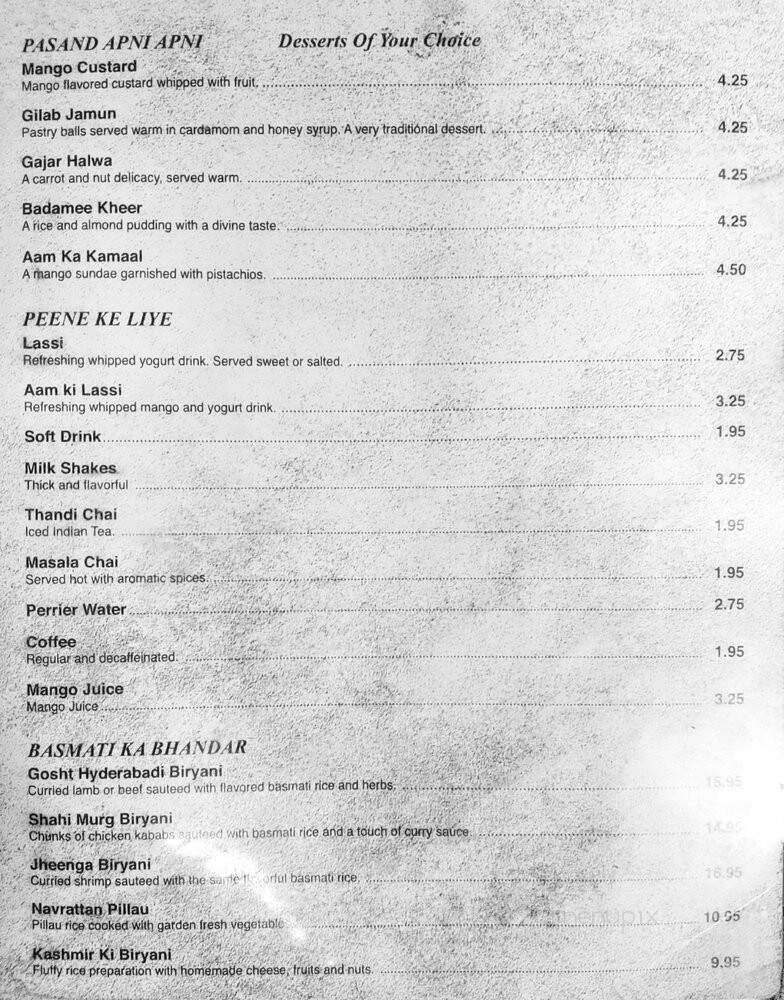 Bombay Grill - Gallup, NM menu_pic