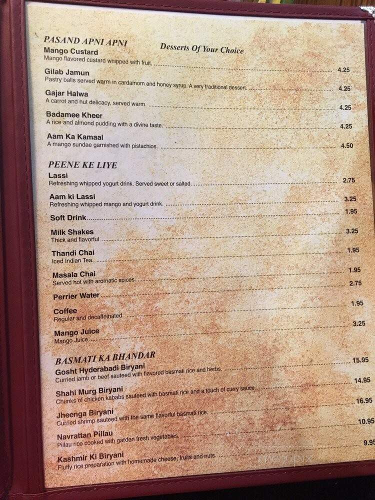 Bombay Grill - Gallup, NM menu_pic