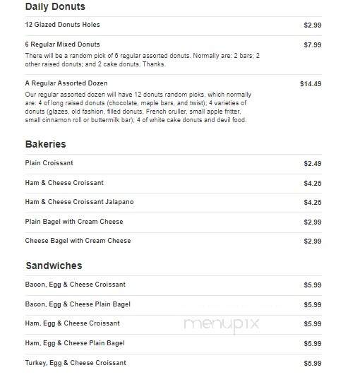 Angel Food Donut - Bakersfield, CA menu_pic