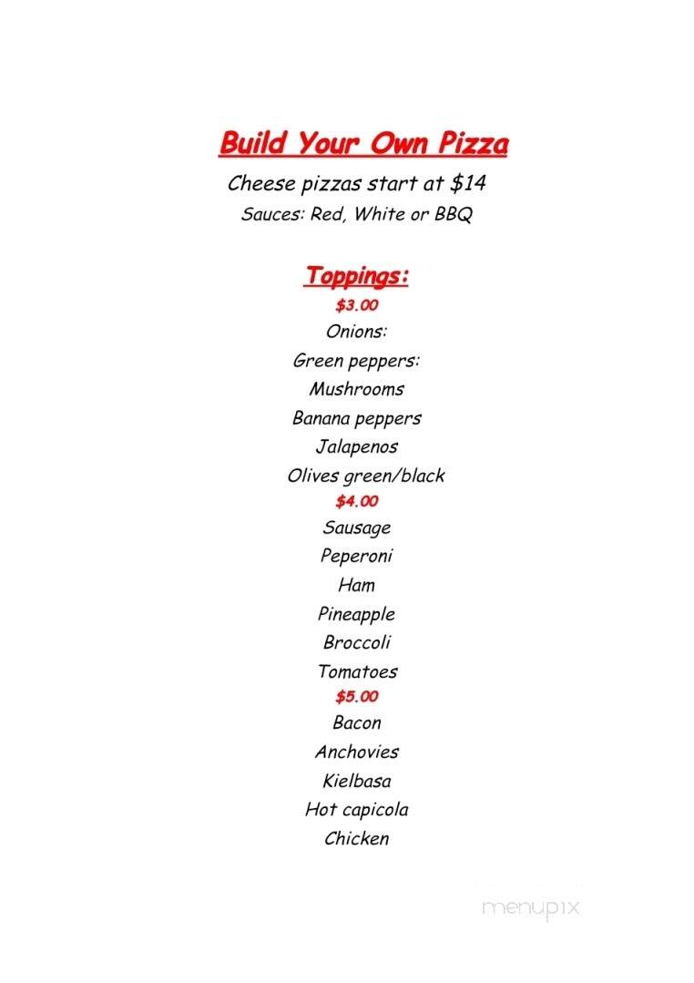 The Club House - Kent, OH menu_pic